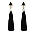 thumbnail image 1 of sweethay Moda bohemia Rhinestone largo borla gancho flecos cuelga gota mujeres pendientes Ropa, zapatos y accesorios Miscelánea Negro, 1 of 6