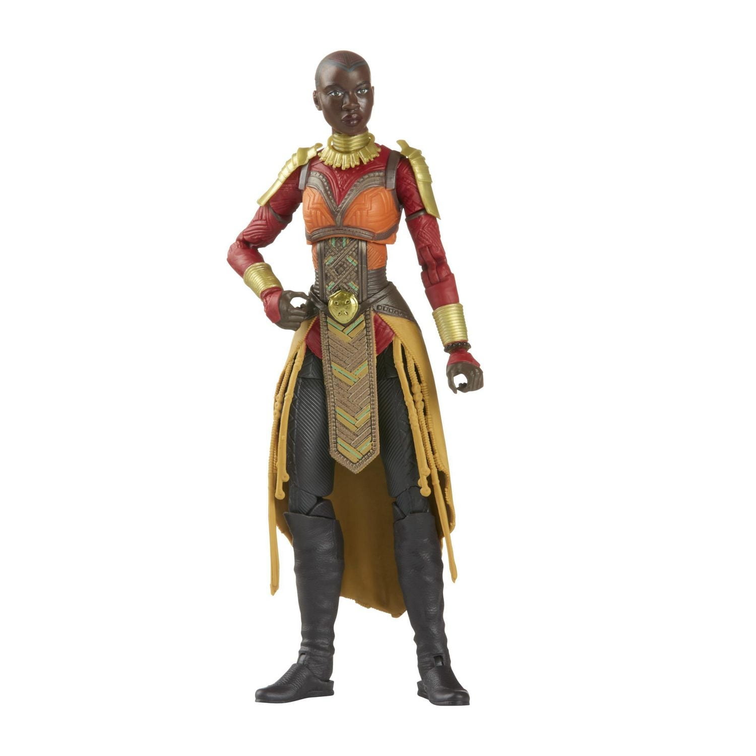 Marvel Legends Series Black Panther Wakanda Forever, figurine Okoye de 15 cm avec 2 accessoires et 1 pièce Build-A-Figure