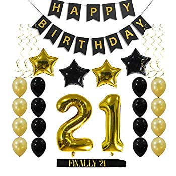 21st Birthday Decorations Party Supplies Gift For Her Him 21