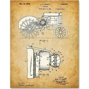 John Deere Tractor Patent Patent - 11x14 Unframed Patent Print - Great Farmhouse Decor