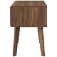 thumbnail image 3 of Contemporary Modern Urban Designer Bedroom Nightstand Accent Table, Wood, Natural Walnut Brown, 3 of 7