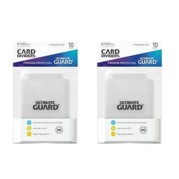 2 Packs Ultimate Guard Transparent Card Dividers (10) Standard Size Individual Pack