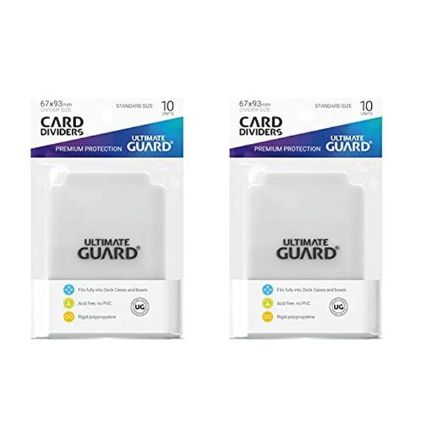2 Packs Ultimate Guard Transparent Card Dividers (10) Standard Size Individual Pack