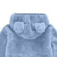 thumbnail image 6 of Odeerbi Baby Boys Girls Coats Outerwear Jackets Toddler Solid Color Plush Cute Bear Ears Winter Hoodie Thick Coat Jacket, 6 of 6