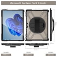thumbnail image 2 of Dteck Surface Pro 8 Case 13 inch 2021, Rugged Case for Surface Pro 8 with Kickstand and Hand Strap Heavy Duty Shockproof, Compatible with Type Cover Keyboard,Darkbrown, 2 of 12