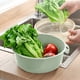 thumbnail image 5 of Juego de cestas de plástico de 3 piezas - verde, azul, rosa - 3 tamaños (9,45", 7,87", 6,3") - colador de frutas y verduras con agujeros de desagüe, 5 of 6