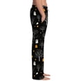 thumbnail image 3 of Boyscolos Halloween Pajama Pants Pumpkins Skeleton Print Pajama Bottoms Cute Soft Long Pjs Pants Lounge Drawstring Trousers Black 2XL, 3 of 5