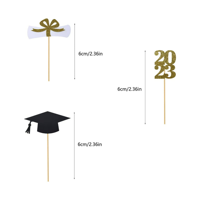 2024 Graduation decorations, Graduation Centerpiece Sticks, class of 2024,  Graduation party Decoration, 2024 picks, Graduation Decor 2024