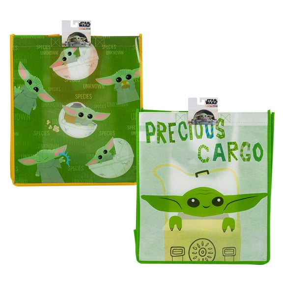 Star Wars Baby Yoda 2 Pack Non Woven Tote Bag Kids Travel Bag Ages 3 and Up