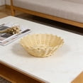 thumbnail image 5 of Souew Polypropylene Wicker Bread Baskets, Imitation Rattan Fruit Baskets, Hand Woven Round Scalloped Tabletop Food Serving Basket Tray for Fruits, Vegetables and Snacks, Home Kitchen Bakery M, 5 of 9