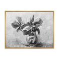 thumbnail image 1 of Designart Monochrome Still Life Of Flowers In A Vase FLOAT FRAME WALL ART, 1 of 4