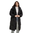 thumbnail image 6 of Long Puffer Jacket for Women, Thickened Winter Coat Hooded with Deep Pockets, Ladies Warm Winter Jacket Classic Black XL, 6 of 8