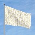 thumbnail image 2 of Picia White And Gold Geometry Printed Flag ,White And Gold Geometry Pattern Garden Flag Vertical Double,Yard Lawn Outdoor Decor 48x72", 2 of 9