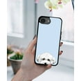 thumbnail image 5 of WIRESTER Shockproof Soft Rubber Cover Case for Apple iPhone 16e 6.1" 2025, Animal Bichon Frise Dog On Light Blue Background, 5 of 5