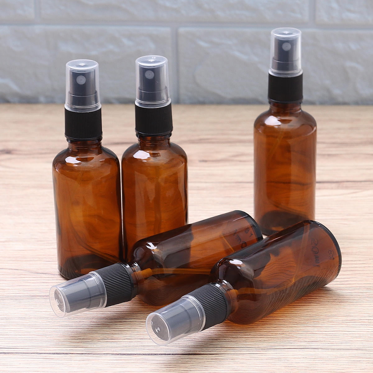 BEADCEST Essential Oil Sprayer Empty Glass Bottle Refill General Users Kitchen Use 6pcs