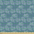 thumbnail image 2 of Ambesonne Marine Fabric by the Yard Upholstery, Outline Sketchy Fish Pattern, 3 Yards, Blue Grey and White, 2 of 5