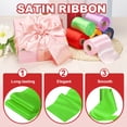 thumbnail image 3 of Uxcell Wide Satin Ribbon, Solid Color Thick Ribbon for Gift Wrapping and Wedding Decoration Fluorescent Green, 3 of 7