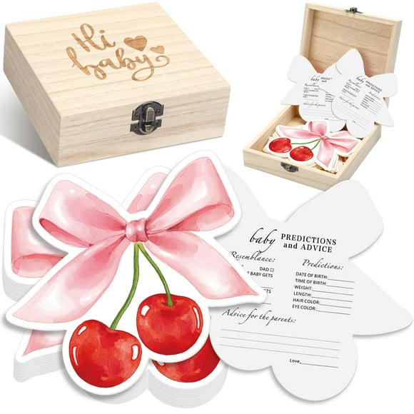 Tarjetas de predicción y consejos RattanView para baby shower, 50 unidades