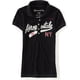 thumbnail image 1 of Aeropostale Mujer 1987 Atl. Polo de 5 botones Ny, negro, talla extra pequeña, 1 of 2