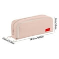 thumbnail image 3 of Under $1 PEONAVET Pencil Case Large Capacity Pen Pouch with 3 CompartmentsCutr Pencil Bag with Zipper Pen Pencil Holder and Organizer for Home Office(Beige), 3 of 6