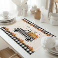 thumbnail image 5 of Thanksgiving Pumpkin Truck Placemats Set of 2 Fall Harvest Sunflower Heat Insulated Linen Place Mats, Washable Stain-Proof Table Mats for Dining Tables Holiday Decor 13x19inch, 5 of 9