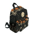 thumbnail image 2 of FORMRS School Backpack with Front Zippered Pocket 12" Elementary Student Travel Daypack, Black Halloween Dancing Skeleton, 2 of 6