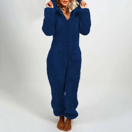 

Warm Faux Leather Casual Zipper Autumn and Winter Women S Children S Clothing Padded and Thickened Woolen Jumpsuit Home Hooded Pajamas
