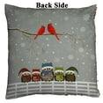 thumbnail image 2 of ABPHQTO Christmas Branch Red Birds Owls Reversible Mermaid Sequin Pillow Case Home Decor Cushion Cover 20x20 Inch, 2 of 2