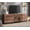 Brown, variant on Modern TV Stand For Tvs Up To 100 Inch, 3 In 1 TV Console With Glass Doors And 7 Drawers, Media Console With Adjustable Shelf For Living Room, Bedroom,Beige