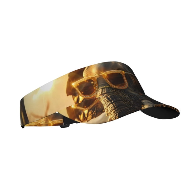 Balery Cool Sunglasses Elephant Art Gorra deportiva con visera ajustable para mujer y hombre (talla única)