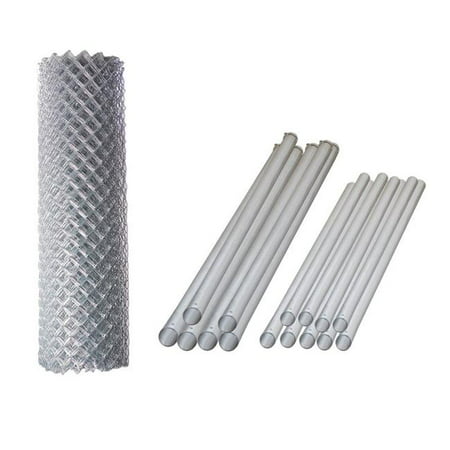 ALEKO Galvanized Steel Chain Link Fence - Complete Kit - 5 x 50 (Best Way To Cover Chain Link Fence)