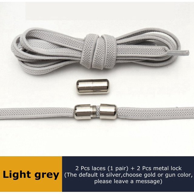 Cordones elásticos Planos Sin atar Cordones de zapatos Moda Fast Metal Lock Shoelace Niños Zapatillas de deporte para adultos Cordones perezosos de seguridad Unisex 1 parEstados Unidos Gao Jinjia LED