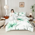 thumbnail image 4 of jejeloiu Country Floral Bedding Comforter Set,Natural Plant Twin Comforter Sets,White Green Bedding Set For Adults,Luxury Bedroom Decor Reversible,2-Piece, 4 of 8