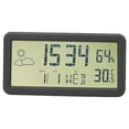 thumbnail image 1 of Abbracc LCD Display Smart Digital Alarm Clock with Temperature / Humidity / Weather / Month / Date / Day Black, 1 of 8