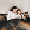thumbnail image 4 of jejeloiu Gothic Skull Bedding Comforter Set 7 Pieces,Halloween Skeleton Full Bedding Set,Orange Black Gray Fitted Sheet Flat Sheet For Teens,Lightweight Room Decor Reversible, 4 of 8