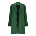 thumbnail image 4 of jtjvou Womens Peacoat Notched Lapel Collar Single-Breasted Trench Coats Loose Casual Long Jacket 2025 Fall Winter Outerwear Green XXL, 4 of 6