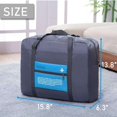 thumbnail image 2 of Gustave Foldable Travel Duffel Bag Water-Resistant Lightweight Personal Item Bag Carry on Luggage Weekender Overnight Tote Bags for Men Women "Blue", 2 of 8