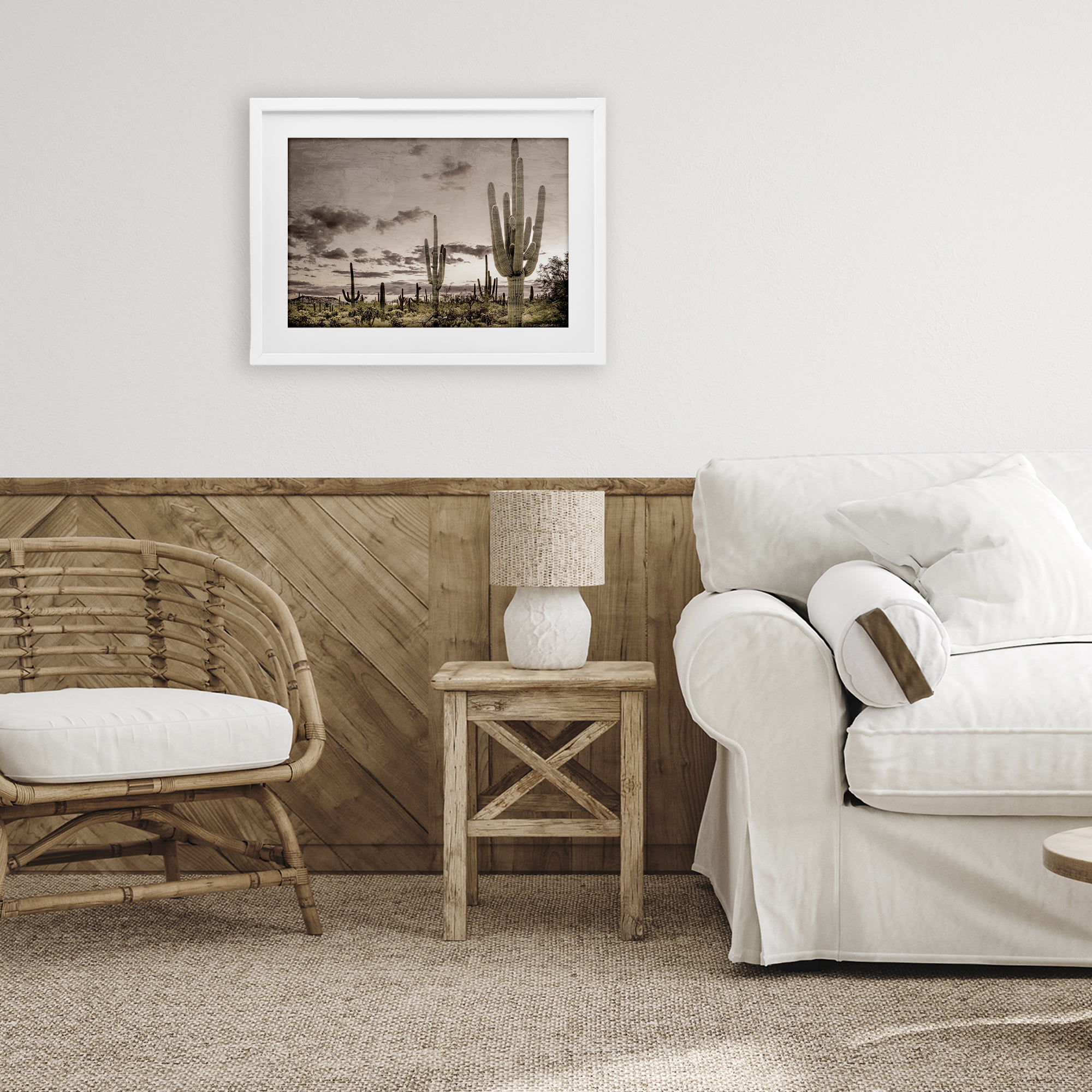 Stupell Industries Desert Sky Wilderness White Framed Print Under Glass, design by Kim Allen