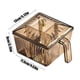 thumbnail image 3 of Caja Organizadora de Especias Gris Claro | Contenedor multiusos de 4 secciones | Plástico duradero, tapa transparente, almacenamiento de cocina que ahorra espacio para hierbas, condimentos |, 3 of 6