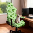 thumbnail image 2 of SCRAWLGOD St. Patrick's Day Shamrock Heart Print Light Green Print Gaming Chair Cover with Armrest Cover, Soft Computer Chair Seat Cover Backrest Slipcovers Rotating Desk Chair Seat Protectors, 2 of 7
