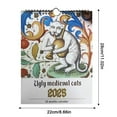 2025 Medieval Cats Calendar, Renaissance Ugly Medieval Cats Calendar 12