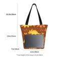 thumbnail image 5 of Gaeub Dinosaurs and Leaves Printed Tote Bag Grocery Bag Reusable Shoulder Bag with Zip for School Kitchen Park DIY, 5 of 9