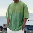 thumbnail image 3 of Oversized Tshirts for Men 2026 Summer Short Sleeve Crewneck Casual Gradient Color Vintage Washed T Shirts, 3 of 5