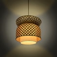 thumbnail image 2 of Mianzi Bamboo Lotus Pendant Lamp 300mm Diameter Yellow, Ready-to-Assemble, Traditional and Contemporary, Bulb Not Included, 1 Piece, 2 of 3