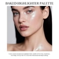 thumbnail image 5 of Highlighter Makeup , High Glossy  Illuminator ,  Shimmer Smooth Baked  with  Glow Finish,  Glitter Lasting Sparkling Luminizers Highlighter-, 5 of 6