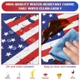 thumbnail image 4 of Tumao 6FT American Flag Picnic Table Cover with Bench Covers and Carrying Bag, 4th of July Waterproof Windproof Camping Rectangle Tablecloths, Washable Polyester Cover for Patio Indoor Outdoor, 4 of 7
