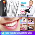 thumbnail image 3 of G.CATACC Herramientas dentales, paquete de 10 removedores de placa profesional para limpieza de dientes, juego de herramientas de higiene dental de acero inoxidable con púas dentales, raspador de sarr, 3 of 9