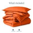 thumbnail image 6 of Bare Home Down Alternative Comforter Set - 2-Pieces - All Seasons - Twin/Twin-XL, Orange, 6 of 8