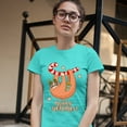 thumbnail image 3 of Tee Hunt Merry Slothmas T-Shirt Christmas Sloth Candy Cane Let It Snow Women's T-Shirt Tee, Light Blue, Medium, 3 of 5