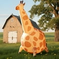 thumbnail image 4 of 8FT Cute Chubby Giraffe Inflatbale Decorations, Christmas Inflatables Animals Chibi Style, Zoo Amusement Park Blow up Animals Outdoor Decor, Built-in LEDs for Garden, Lawn, Yard, Patio, 4 of 6